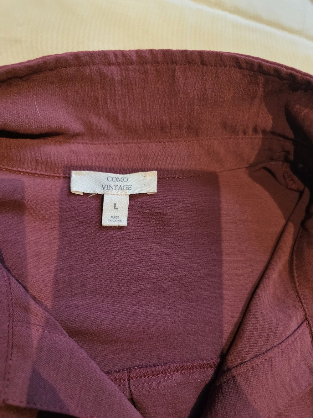 Como Vintage Women's Top in Deep Burgundy
